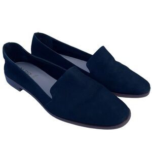 Aldo Veadith Leather Flats Women’s 7.5 Black Tan Shoes Ballerina Slip On Casual